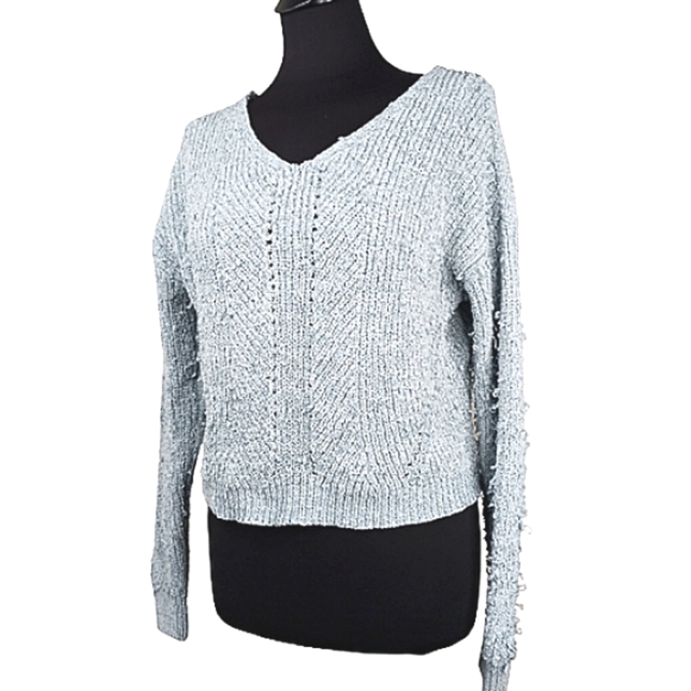 TAKARA Sweater Boucle Pull Over XL Light Blue Casual